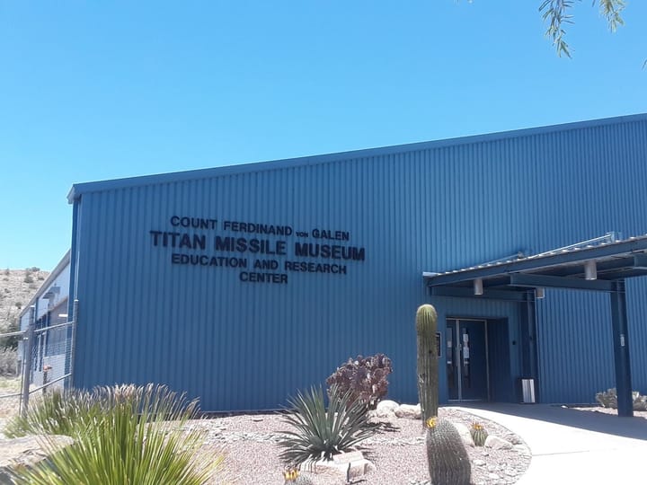 The blue Titan Missile Museum education and research center